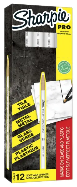 SHARPIE Peel-Off China Marker for Tile and Metal - White