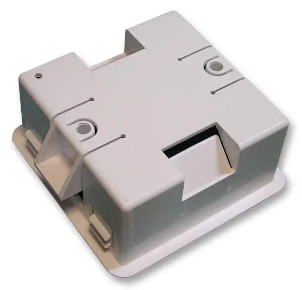 MK 1ギャング ホワイト 乾式壁用埋込カバープレートボックス 35mm深