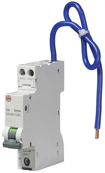 Wylex 6A 30mA RCBO Jednopólový jistič typu C