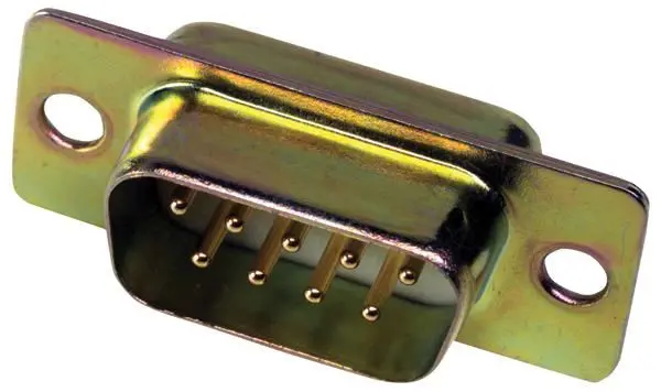 Multicomp 9-Pin D-Sub Plug, Solder Cup, Gold Plated