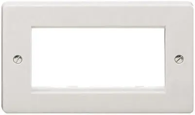 Crabtree 2인용 4모듈 월플레이트, 화이트