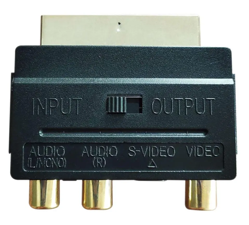 PRO SIGNAL SCART-Adapter, 1x SCART, 3x Phono & Mini-DIN, bidirektional