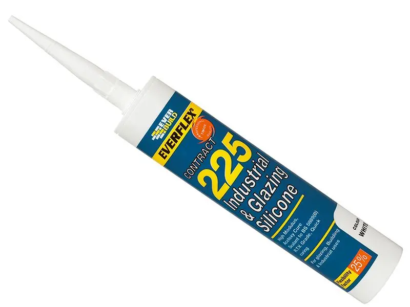 Everbuild Sika Everflex® 225 산업용 글레이징 실리콘, 블랙, 295ml