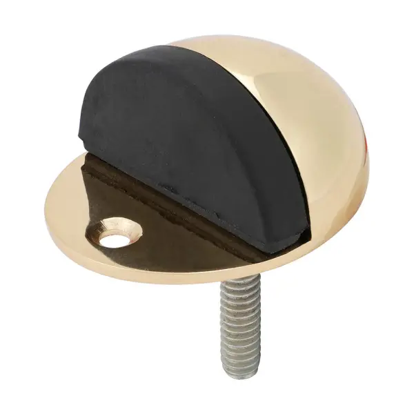 Timco Oval Door Stop, Polished Brass, 47mm