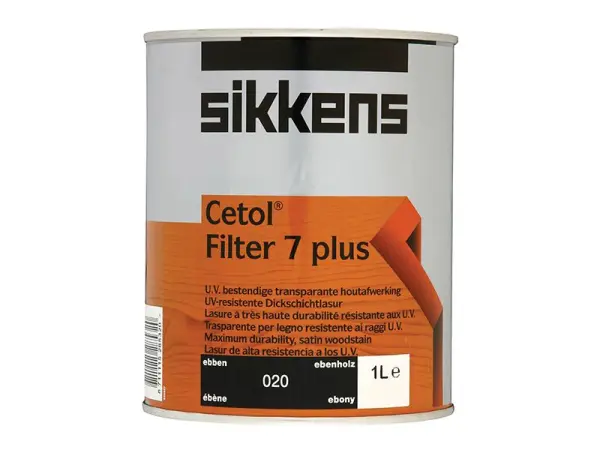 Sikkens Cetol Filter 7 Plus - Lasure bois translucide Ébène, 1L