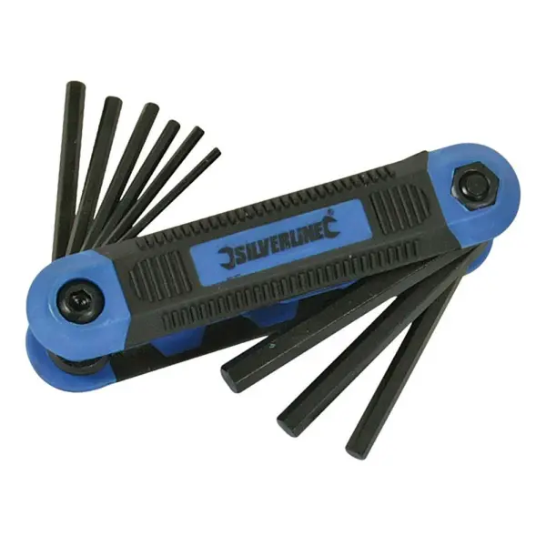 Silverline Hex Key Set - 9pce Imperial, 5/64”-1/4” - Chrome Vanadium Steel