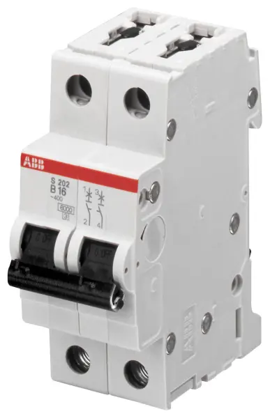 ABB 40A Double Pole Type C MCB, DIN Rail Mount, 400V