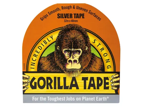 Gorilla Tape Silver 48mm x 32m, Nastro Adesivo Extra Resistente