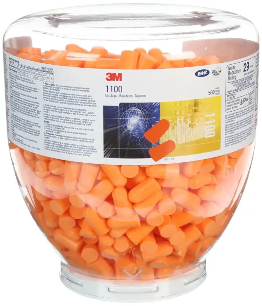 E.A.R. 37dB Un-Corded Foam Ear Plugs, 500 Pairs Refill Bottle