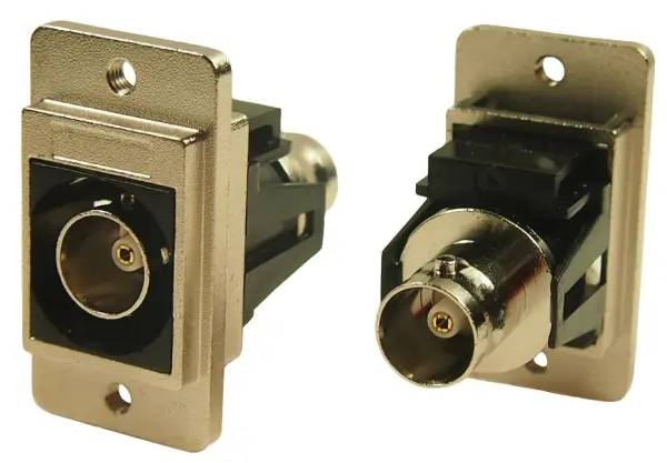 CLIFF デュアルエントリースリム貫通BNCパネルコネクタ　75Ω　ニッケル製