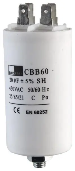 EUROPART Condensateur universel 20uF 450V AC pour machines à laver