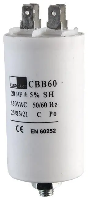 EUROPART Universal - Toilleoir 20μF 450V AC d'Inneall Tochailte