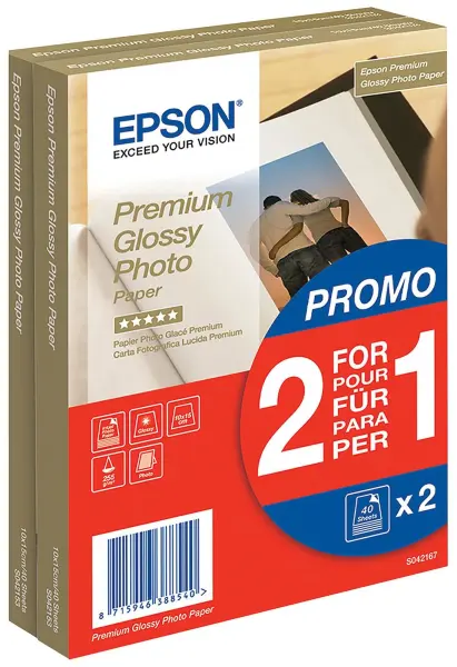 EPSON Gloss Photo Paper 6x4" 255gsm 80 Sheets