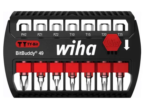 Wiha BitBuddy® Set di Punte TY, 7 Pezzi, Colorate per Facile Identificazione