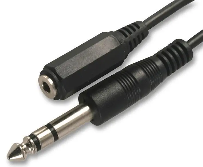 Pro Signal 3.5mm to 6.35mm Stereo Jack Lead, 1.8m, Black