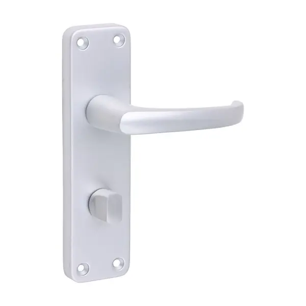Timco Contract Lever WC Handles, Satin Anodised Aluminium