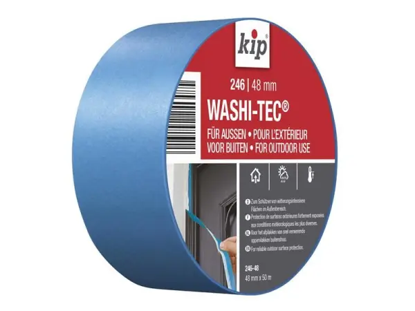 KIP 246 Premium Outdoor WASHI-TEC Masking Tape, 48mm x 50m