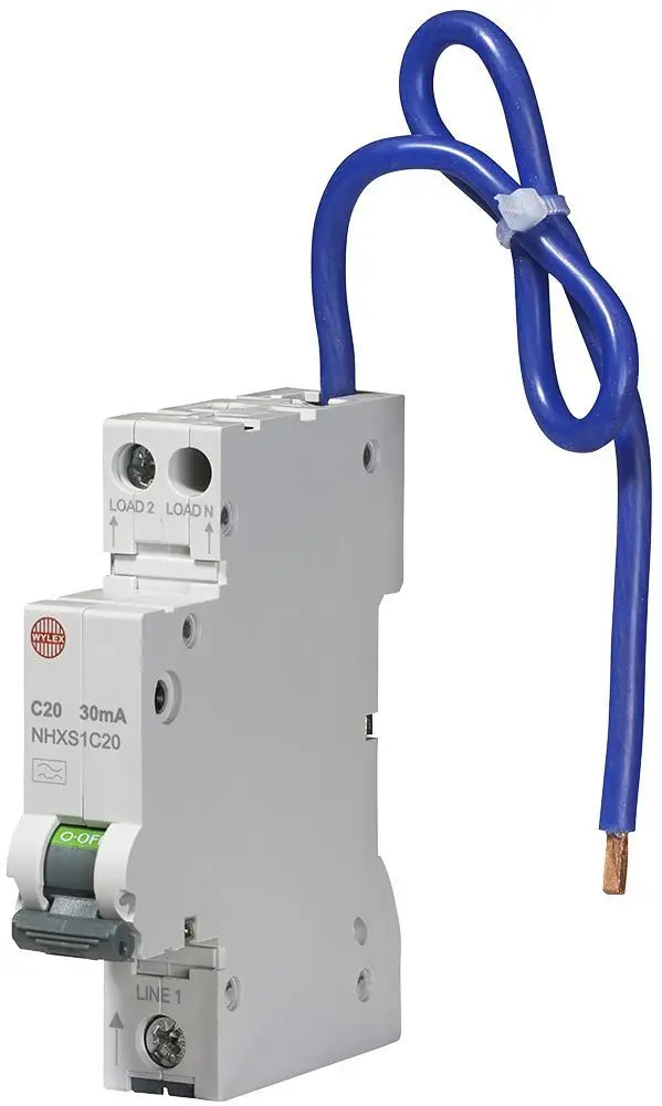 WYLEX - RCBO Modul Tunggal 20A 30mA Lengkung Jenis C