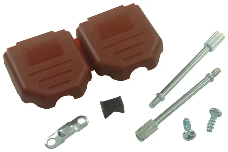 MH CONNECTORS - Caipín-SubD 9-Bhealaigh, Plaisteach, Iontráil ón mbarr, Dearg