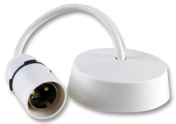 Pro Elec 6″ T2 Ceiling Pendant Lamp Holder, White