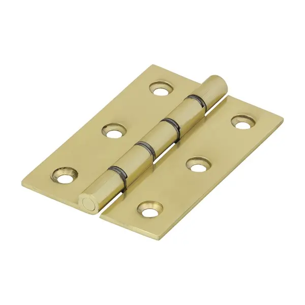 Timco Double Washered Hinges, Brass, 76 x 50mm (2 Pack)