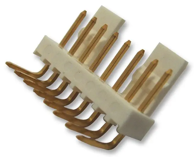 MOLEX Right Angle Header, 8 Way, 2.54mm Pitch, Gold Plated