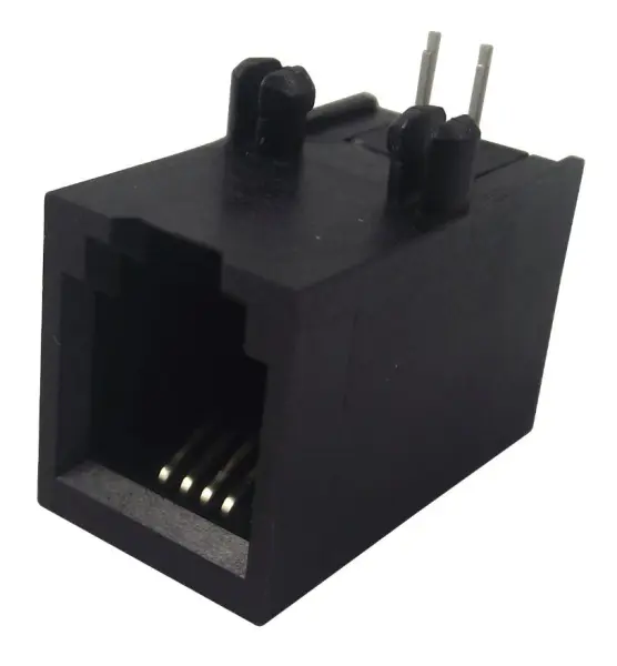 STEWART CONNECTOR 4P4C/RJ11 Modular Jack Socket, 30µ Gold Plated