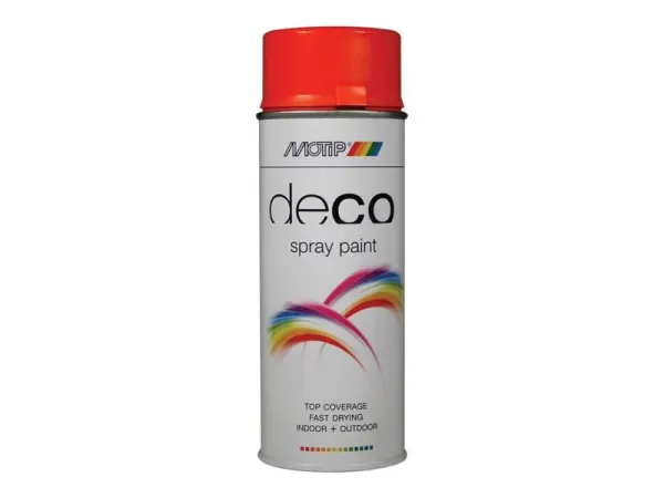 MOTIP Deco Spray Paint, High Gloss, Pure Orange, 400ml