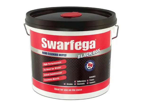 Swarfega® Toallitas Profesionales Black Box de Limpieza Intensa (Paquete de 150