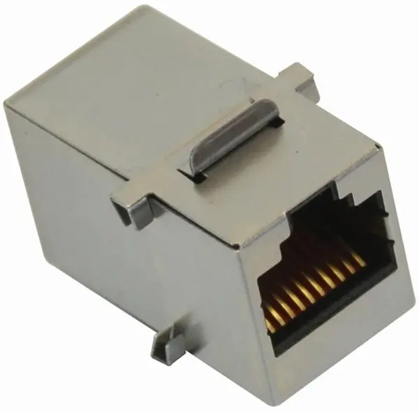 MBS CONNECT Panel Mount Coupler, 10P10C RJ48 Shielded