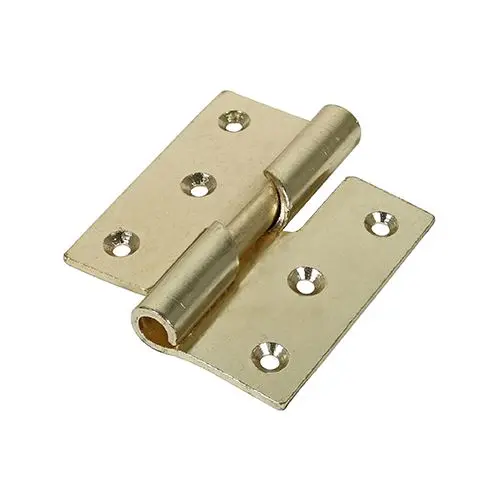Timco Rising Butt Hinge, Right Hand, Electro Brass, 75x72mm, 2-Pack