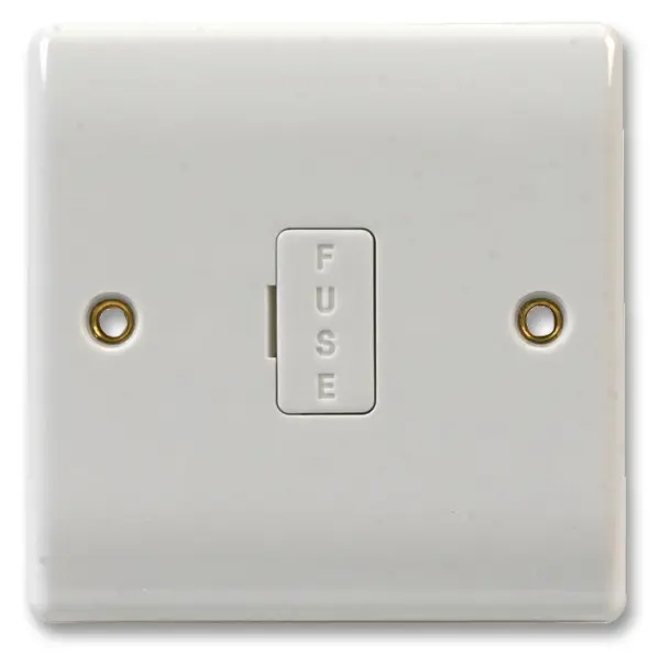 BG - Spur Bersalur 13A Tanpa Suis + Outlet Fleksibel, Putih