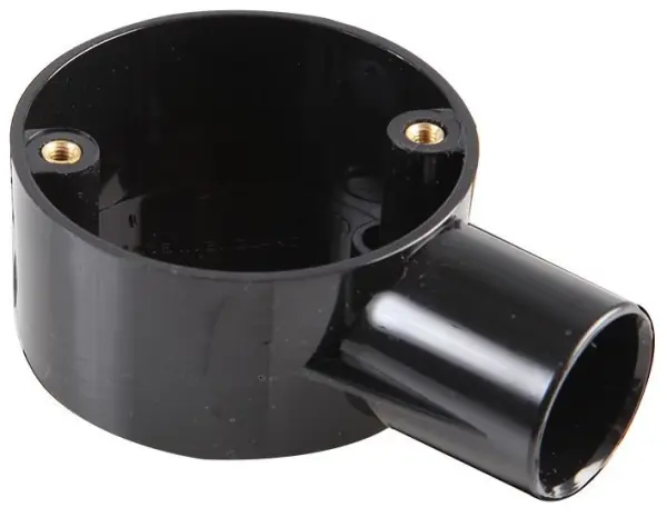 Pro Power Caja de Conexiones Unilateral, Sistema de 25 mm, Negro