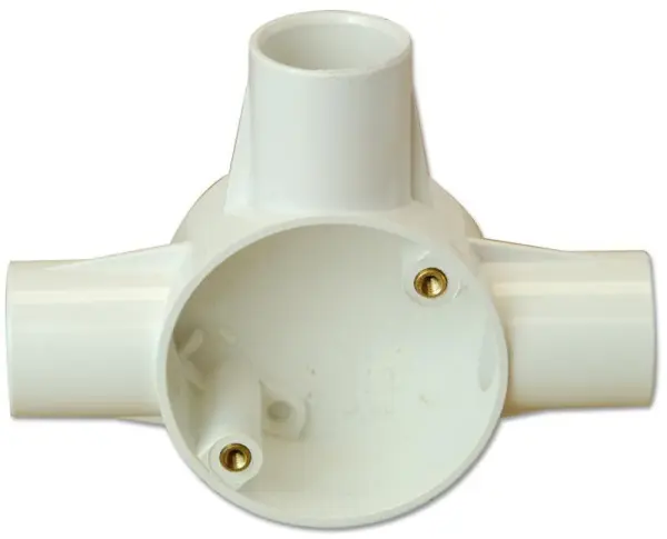 PRO POWER Boîtier de Conduit en T 25mm - Blanc