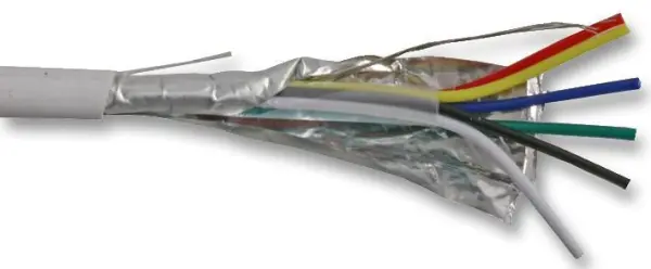 PRO POWER 6-Core Screened Alarm/Signal Cable, White, CCA, 100m Reel