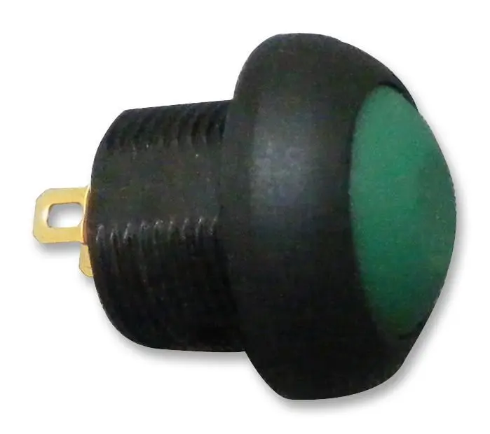 MULTICOMP PRO - Casachtán Brú Cnaipe SPST sealadach, Glas, IP67, 13.6mm