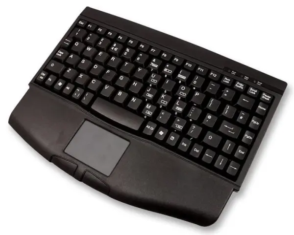 ACCURATUS Mini Keyboard with Touchpad, PS/2, Black
