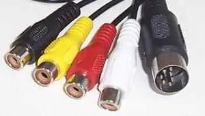 Pro Signal DIN Male to 4x RCA Female Lead, 1.2m, Black