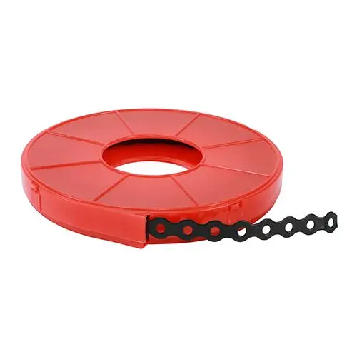 Timco - Bande de fixation noire en acier galvanisé, 12mm x 10m