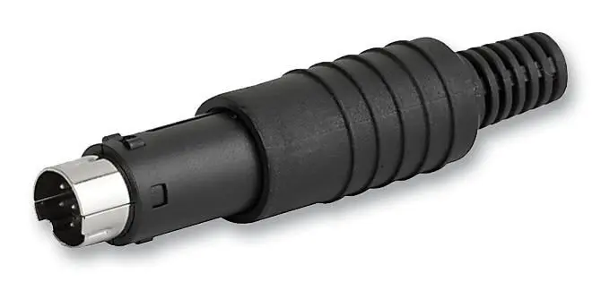 SCHURTER 8-pins Mini-DIN-stekker, verzilverd, 9mm