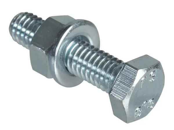 ForgeFix - Screadán Sócmhainne Ardfhórsa M6 x 25mm, Cóta déanta as Sinc, Pacáit