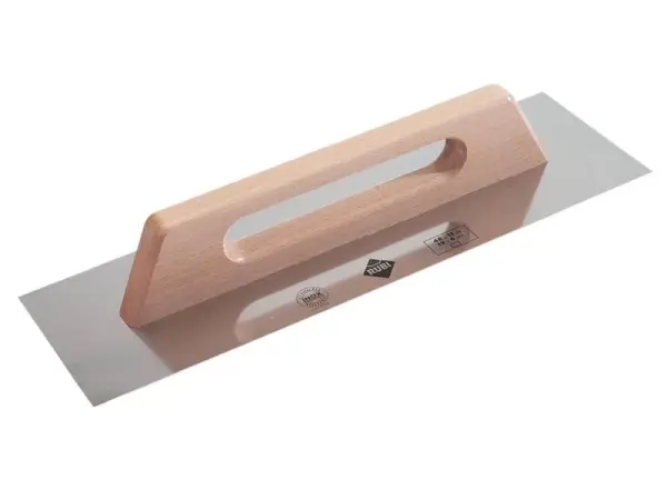 RUBI Steel Trowel with Wooden Handle, 19in