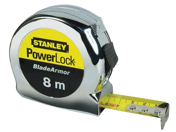 STANLEY PowerLock BladeArmor Cinta Métrica de 8m x 25mm