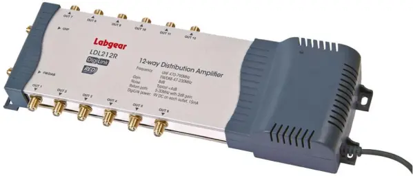 LABGEAR מגבר דיגיטלי 2-קלט 12-פלט, תואם RED