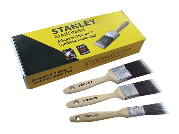 STANLEY MAXFINISH Set de brochas sintéticas para pintura - 25mm, 38mm, 50mm