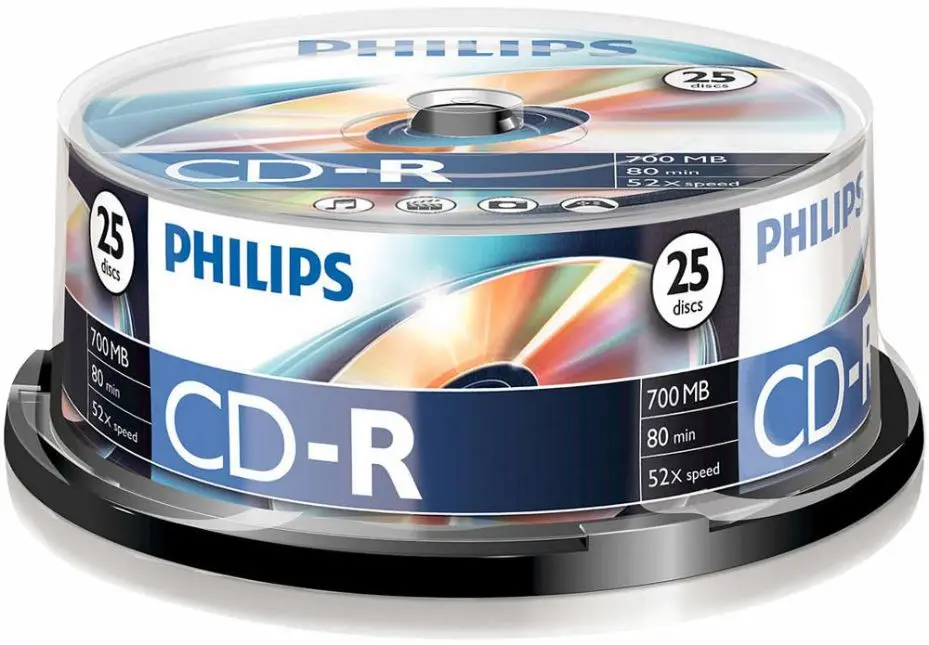 PHILIPS 52x 스피드 CD-R 블랭크 스핀들, 25장 팩