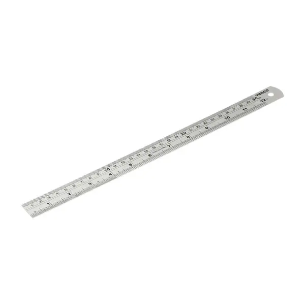 Timco Stainless Steel Ruler 300mm with Metric & Imperial Scales