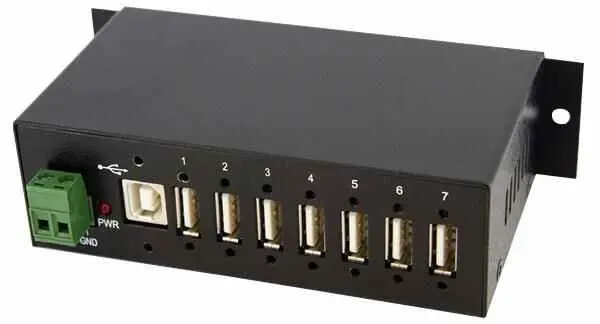 Hub USB Industriale Rugged a 7 Porte Startech con Montaggio su DIN Rail