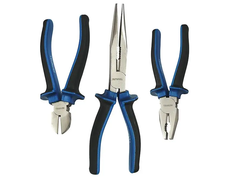 Faithfull Handyman Pliers Set, 3-Piece, Chrome Vanadium Steel