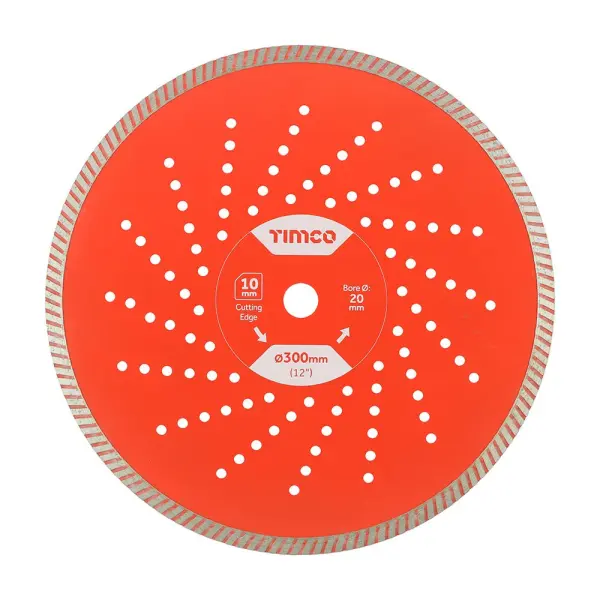 Timco Disco de Diamante 300mm Borde Continuo, Diámetro 20.0mm